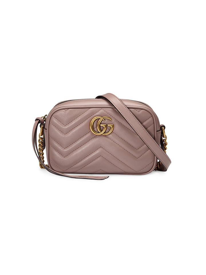 Gucci - Mini Gg Marmont Matelassé Shoulder Bag - Women - Leather/metal - One Size, Nude/neutrals, Leather/metal
