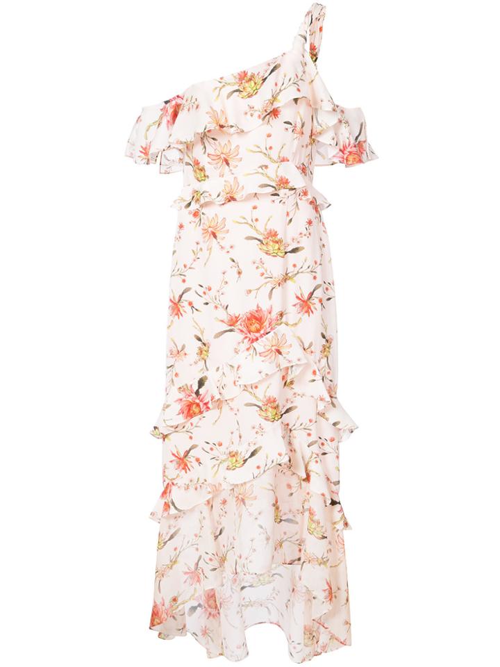 Rachel Zoe Floral Flared Dress - Pink & Purple