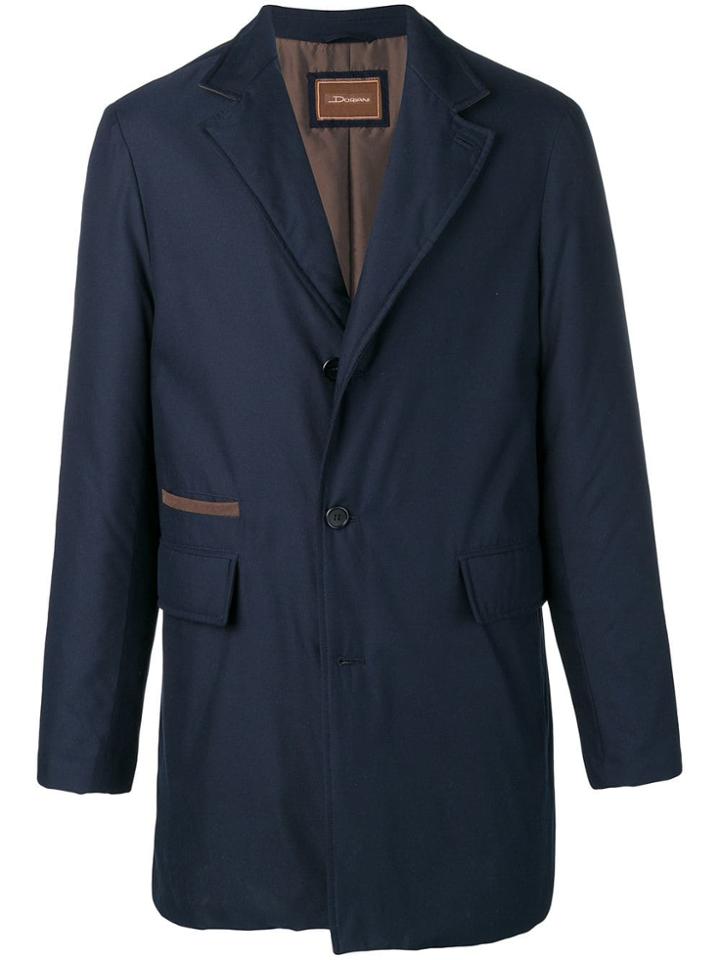 Doriani Cashmere Shell Single-breasted Jacket - Blue