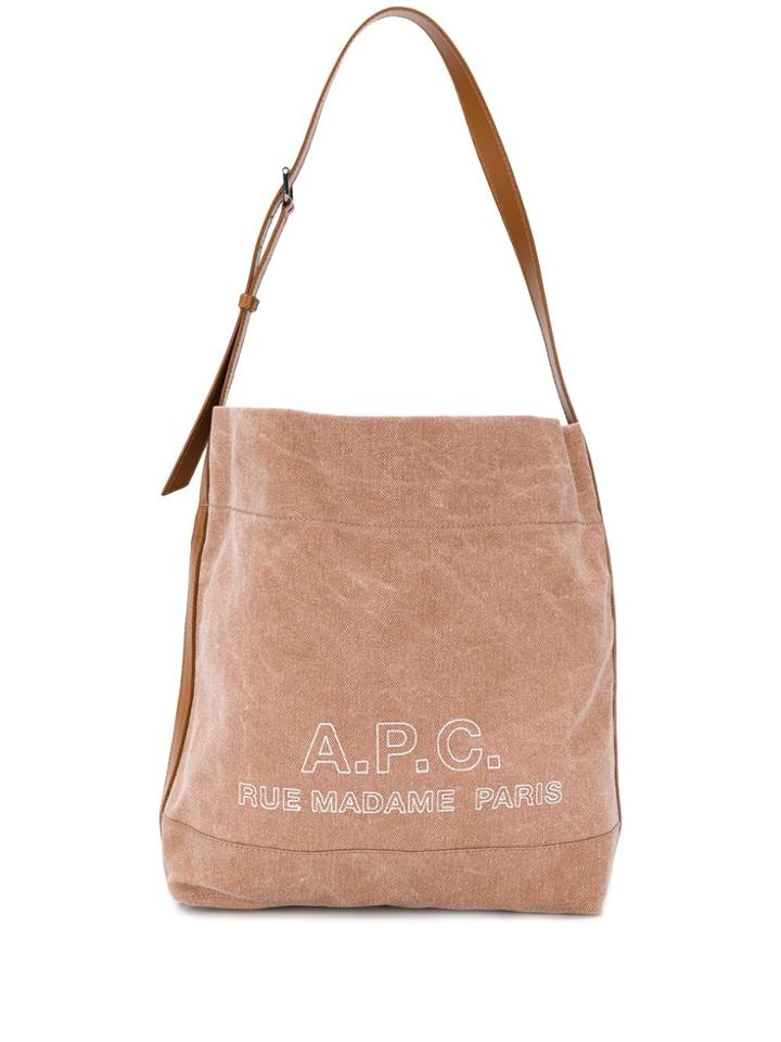 A.p.c. Logo Messenger Bag - Neutrals
