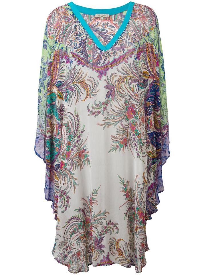 Etro V-neck Printed Tunic, Women's, Size: Large, Viscose
