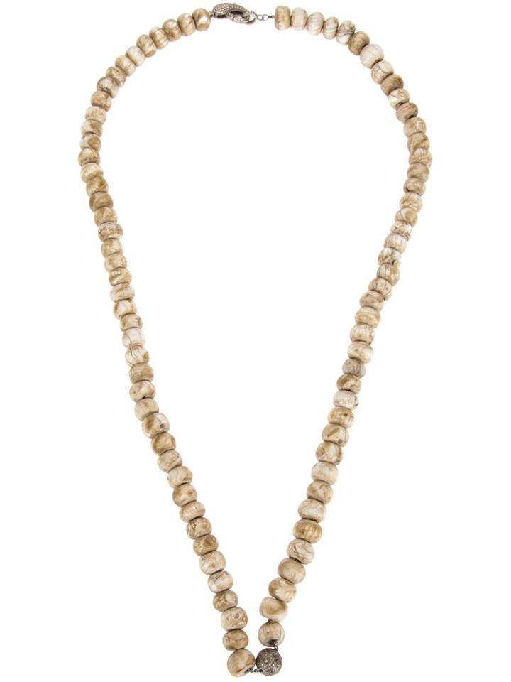 Loree Rodkin Large Beaded Necklace - Nude & Neutrals