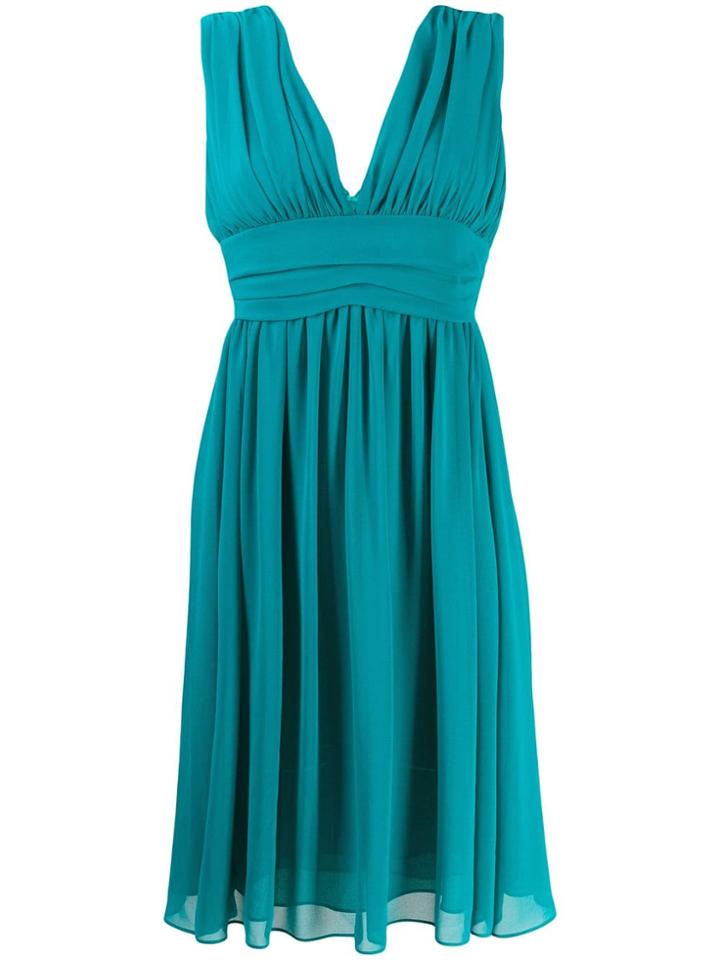 Blanca Sweetheart Ruched Dress - Green
