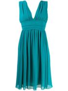 Blanca Sweetheart Ruched Dress - Green