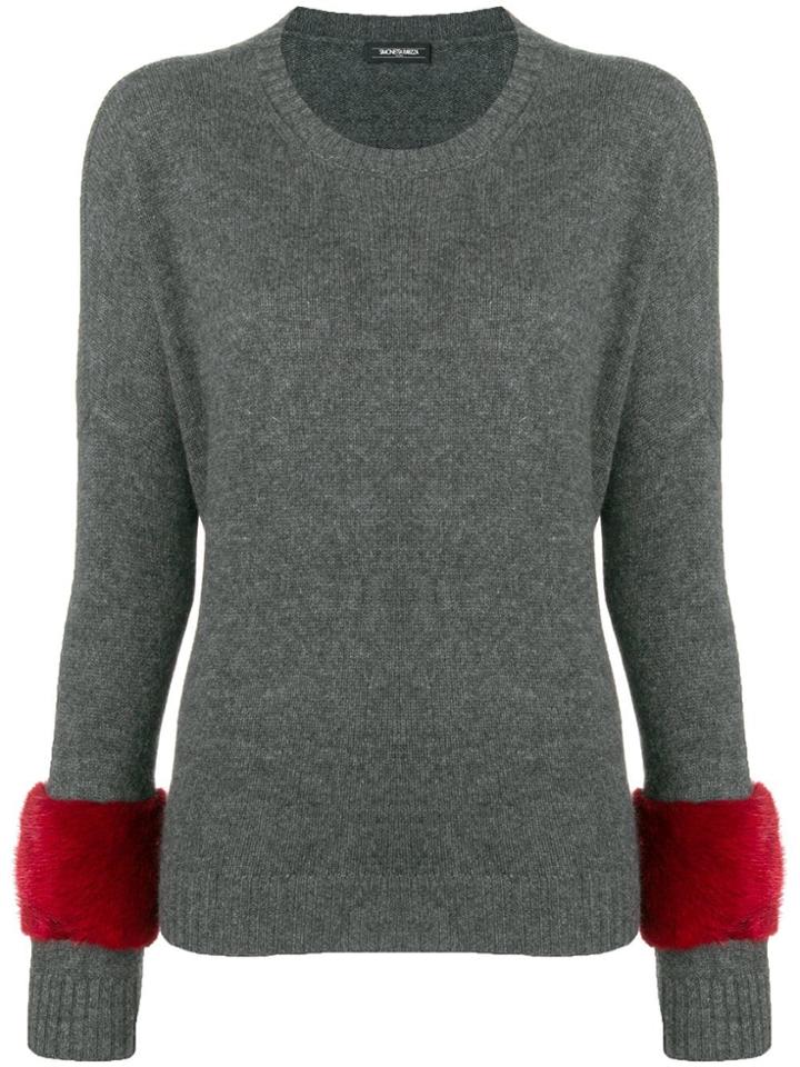 Simonetta Ravizza Panelled Sleeve Sweater - Grey