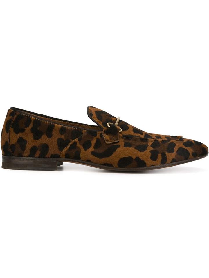 Henderson Baracco 'cammello' Animal Print Loafers