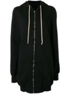 Rick Owens Drkshdw Midi Zipped Hoodie, Women's, Black, Cotton