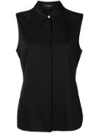 Theory Sleeveless Fitted Blouse - Black