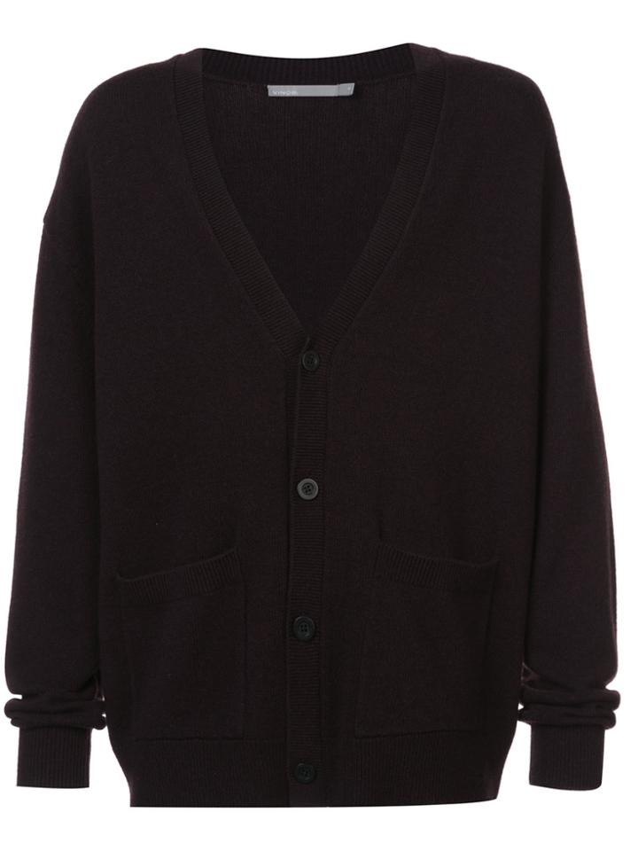Vince Relaxed Fit Cardigan - Pink & Purple