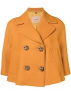 Twin-set Cropped Double Breasted Jacket - Yellow & Orange