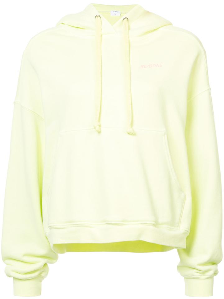 Re/done Oversized Logo Hoodie - Green
