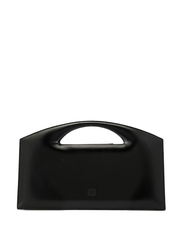 Loewe Pre-owned Embossed Logo Handbag - Black