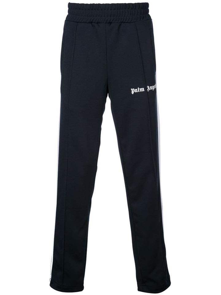 Palm Angels Logo Print Track Pants - Blue