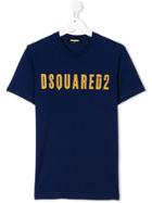 Dsquared2 Kids Logo Print Chest Pocket Tee - Blue