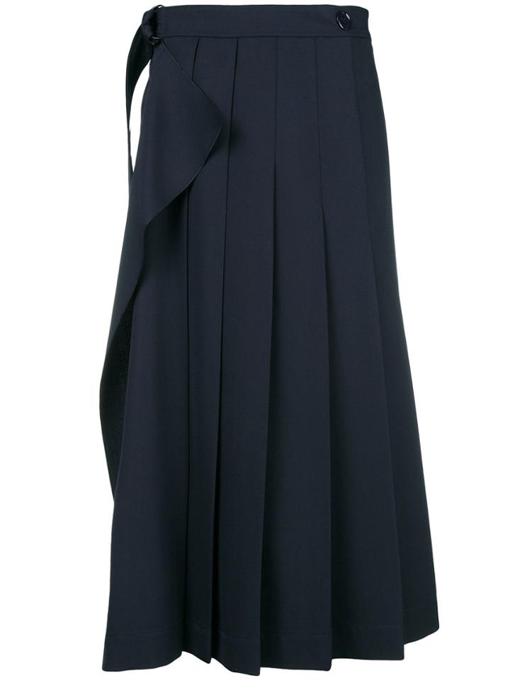 Joseph Side Slit Pleated Skirt - Blue