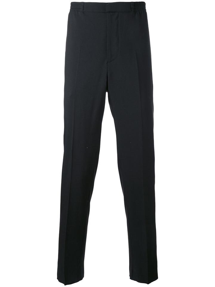 Alexander Mcqueen - Tailored Trousers - Men - Silk/virgin Wool - 50, Black, Silk/virgin Wool