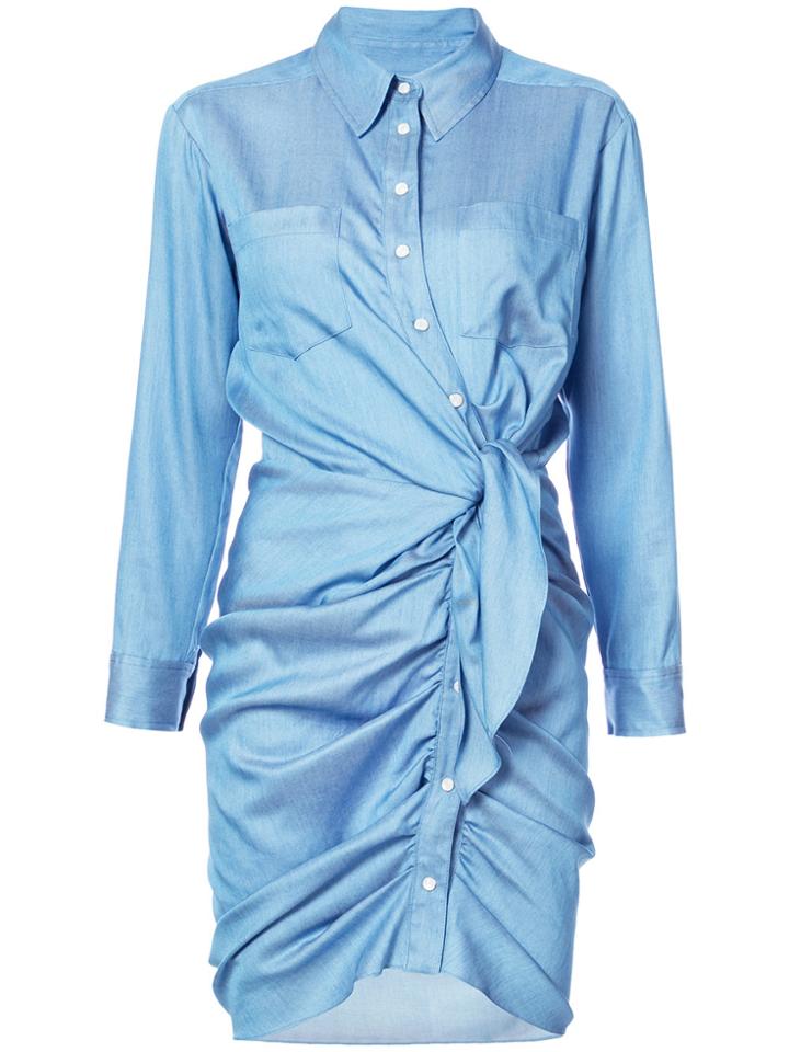 Veronica Beard Sierra Ruched Dress - Blue