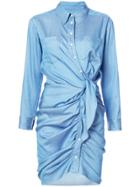 Veronica Beard Sierra Ruched Dress - Blue