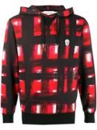 Alexander Mcqueen Check Skull Motif Hoodie - Red