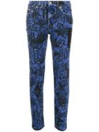 Versace Jeans Couture Barocco Print Skinny Jeans - Blue