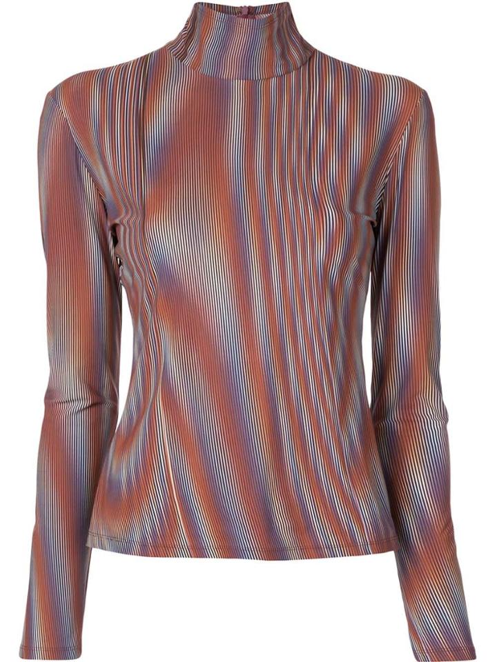 Mugler Printed Turtleneck Blouse - Multicolour