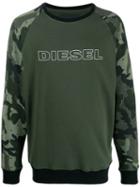 Diesel Logo Print Sweatshirt - Green