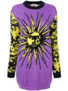 Fausto Puglisi Sun Intarsia Knit Dress - Pink & Purple