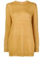 Red Valentino Distressed Elongated Jumper - Yellow