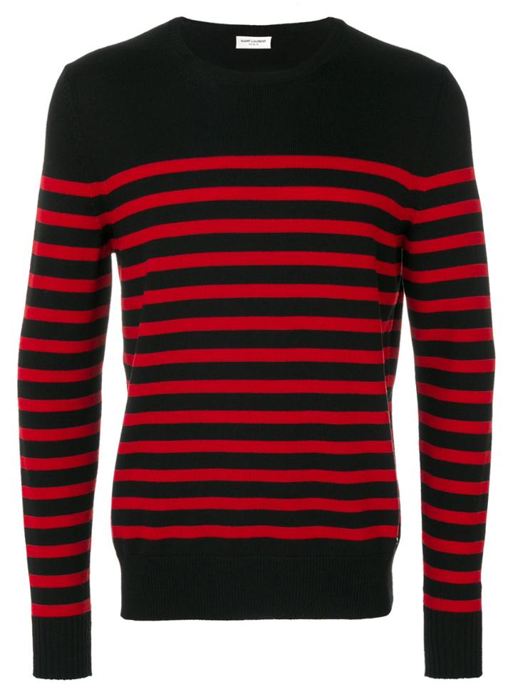 Saint Laurent Striped Sailor Jumper - Black