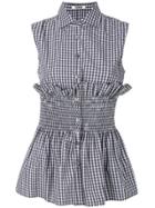 Jourden Sleeveless Gingham Shirt - Grey