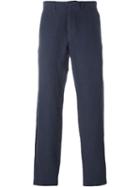 Corneliani Straight Leg Trousers, Men's, Size: 48, Blue, Cotton/linen/flax