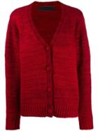 The Elder Statesman Knitted Cashmere Cardigan - Red