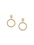 Eddie Borgo Crystal Embellished Circle Drop Earrings, Women's, Metallic
