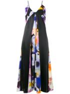 Christopher Kane Silk All-over Pansy Print Cami Dress, Women's, Size: 38, Black, Silk/acetate