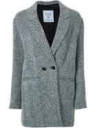 Fad Three Woven Blazer Jacket, Women's, Size: Medium, Black, Cotton/acrylic/nylon/wool