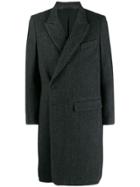 Ann Demeulemeester Herringbone Coat - Black