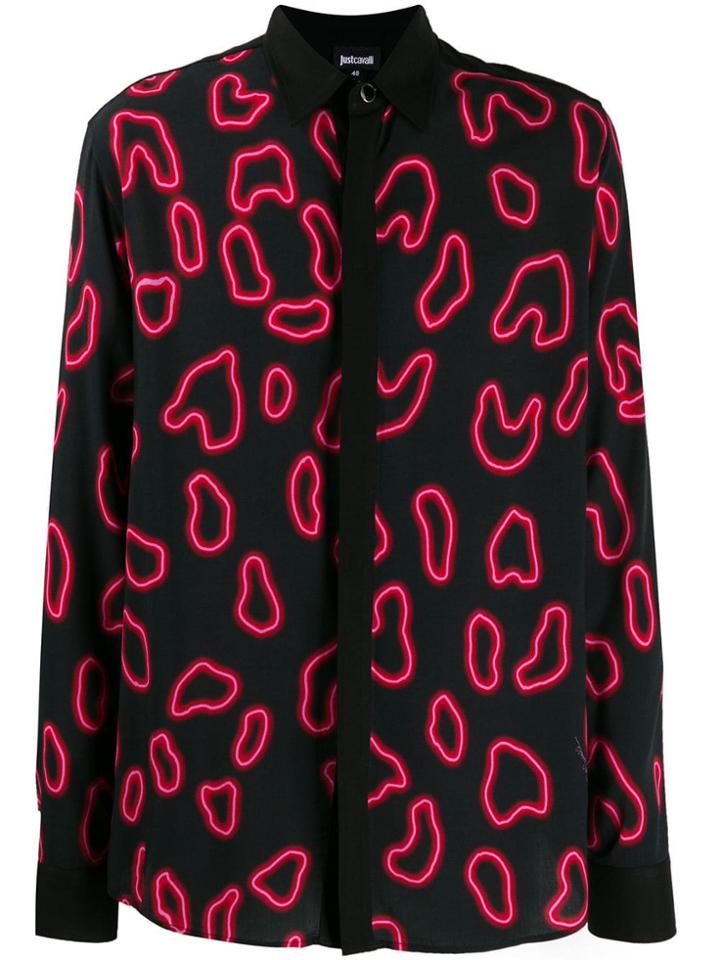 Just Cavalli Abstract-print Shirt - Black