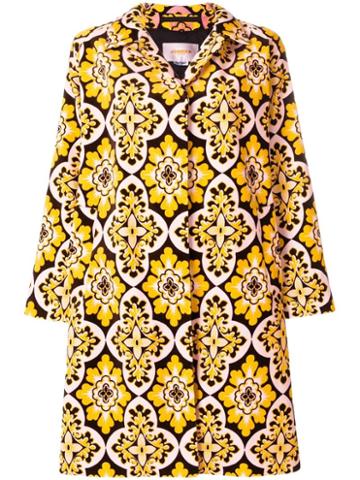 La Doublej Velvet Loden Coat - Yellow
