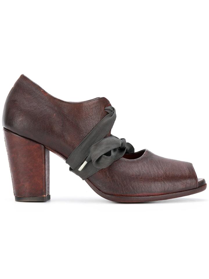 Sartori Gold Tie Front Pumps - Brown