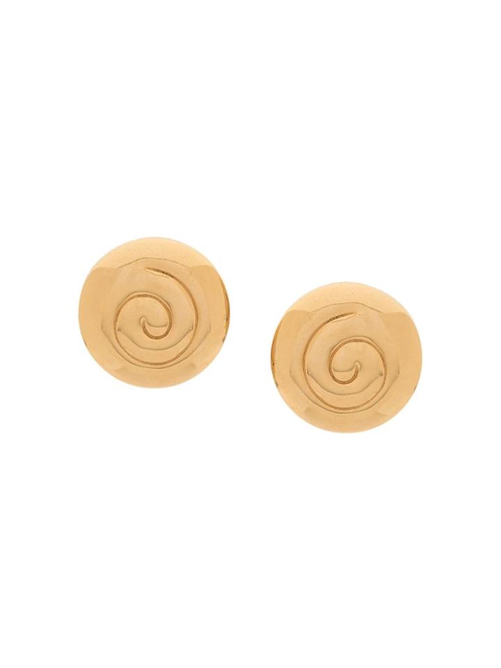 Nina Ricci Vintage 1980s Clip-on Earrings - Gold