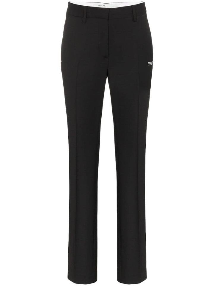 Off-white High-waisted Tailored Trousers - Black