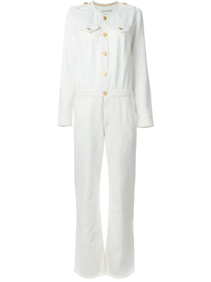 Isabel Marant Étoile 'ojima' Denim Jumpsuit, Women's, Size: 40, White, Cotton