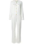 Isabel Marant Étoile 'ojima' Denim Jumpsuit, Women's, Size: 40, White, Cotton