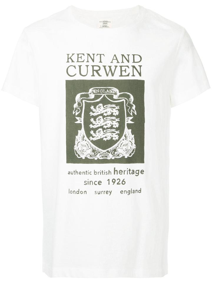 Kent & Curwen Lion Crest Print T-shirt - White