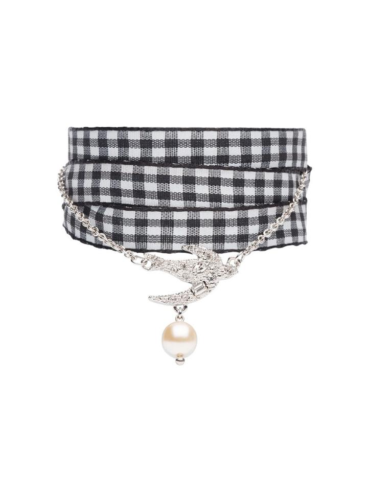 Miu Miu Ribbon Pendant Bracelet - Metallic