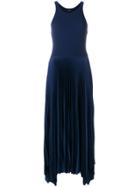 Theory Micro Pleated Midi Dress - Blue