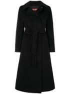 Max Mara Studio Long Belted Coat - Black