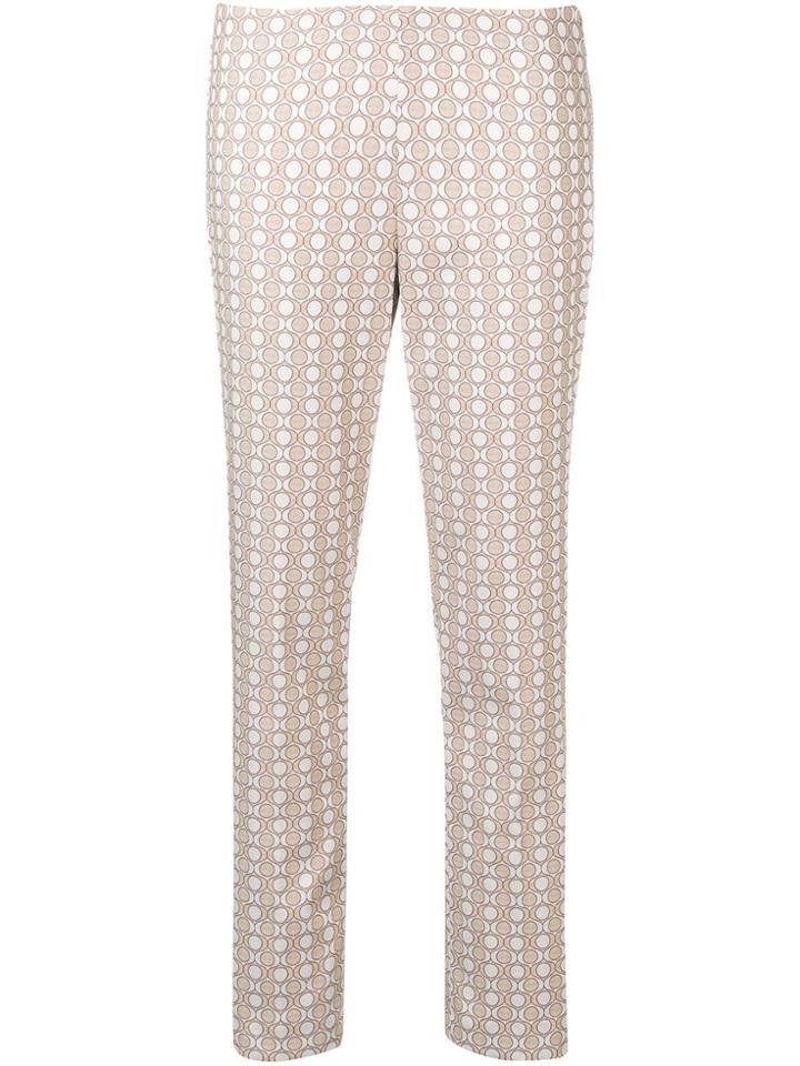 Kiltie Slim-fit Geometric Trousers - Neutrals