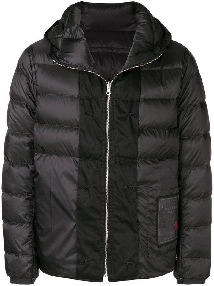 Ten-c Padded Hooded Jacket - Black
