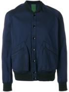 Golden Goose Contrast-hem Bomber Jacket - Blue